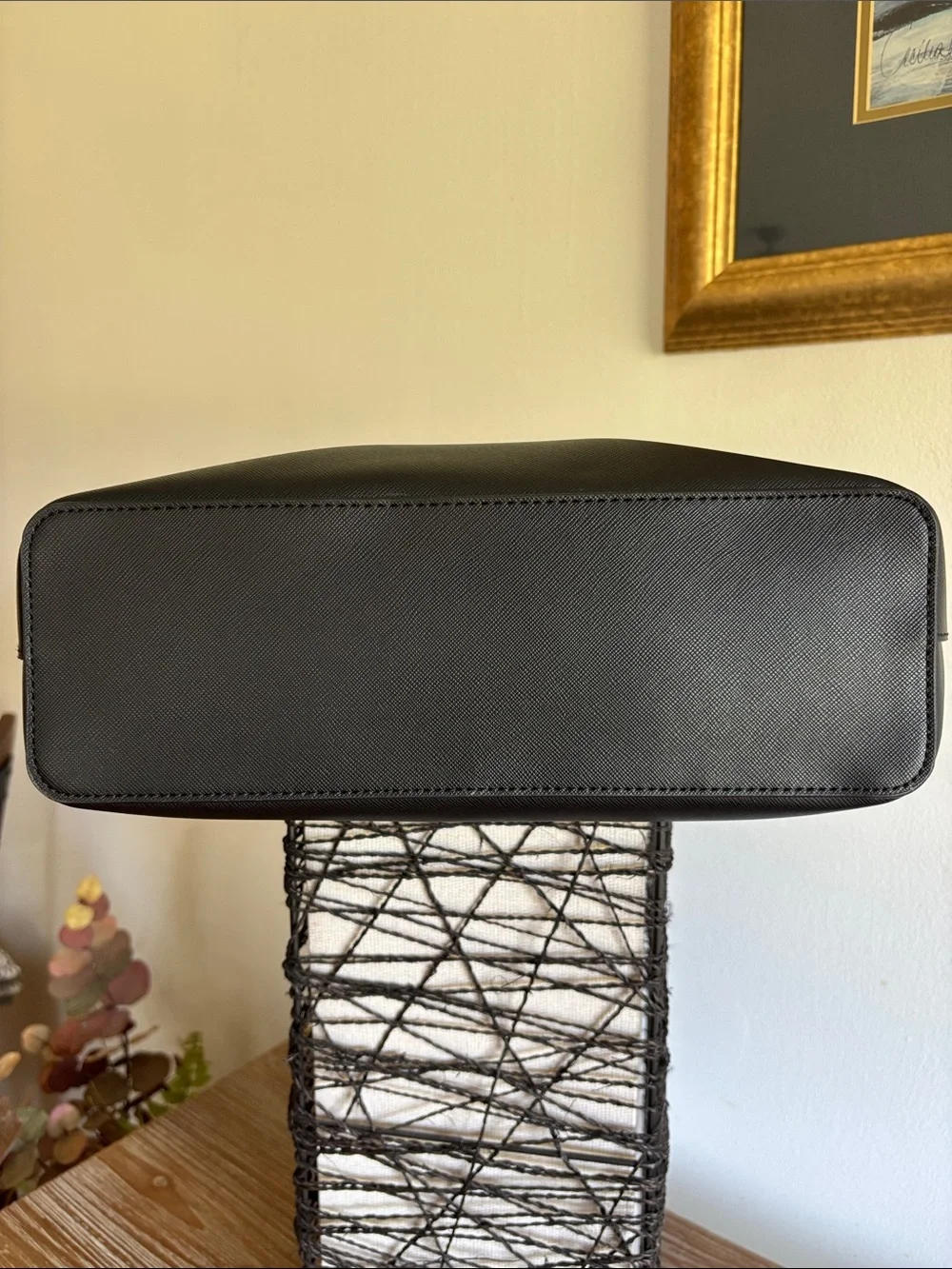 kate spade Black Leather Tote Bag with Bow
